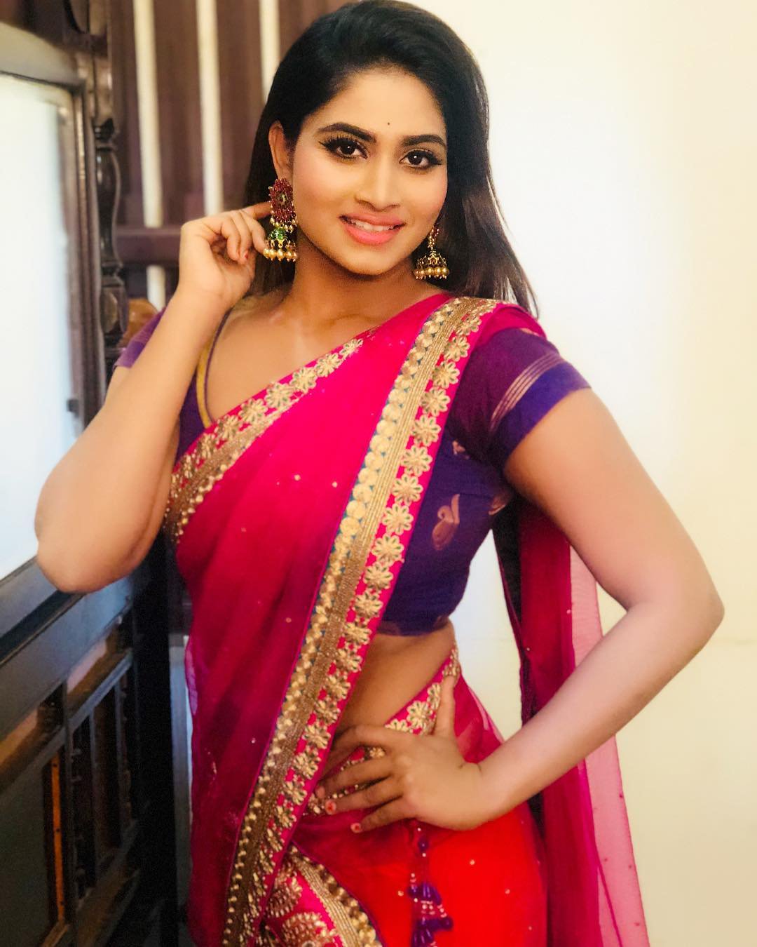 Shivani Narayanan Hot Photos In Saree - Hot Actress Photos